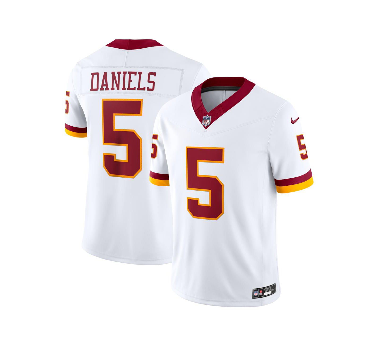 Мужская джерси Nike Jayden Daniels White Washington Commanders Super Bowl Era Vapor F.U.S.E. Limited