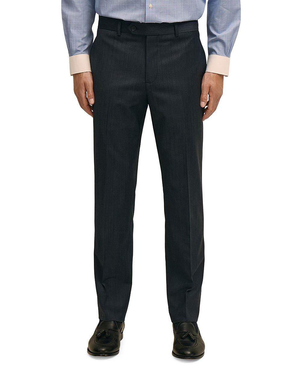 Brooks Brothers Men's Classic-Fit Stretch Pinstripe Suit Pants