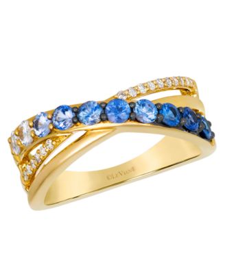 Кольцо Le Vian Denim Ombré Sapphire (3/4 ct. t.w.), Vanilla Sapphire & Nude Diamond (1/10 ct. t.w.) в 14k Honey Gold