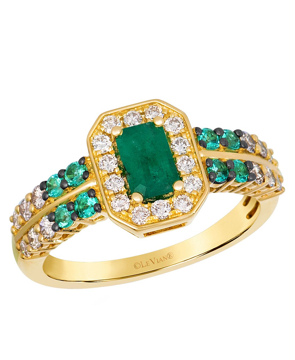 Le Vian Costa Smeralda Emeralds™ emerald cut (3/8 ct. t.w.) Ring in 14k Honey Gold