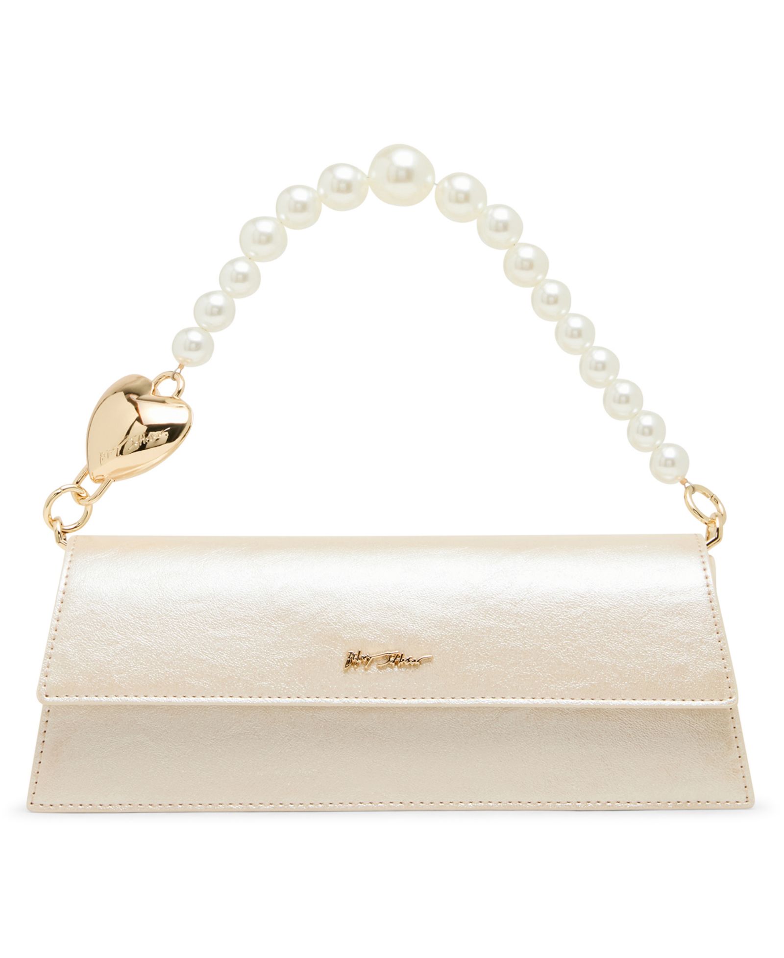 Betsey Johnson Cultivated Pearl Strap Small Shoulder Handbag