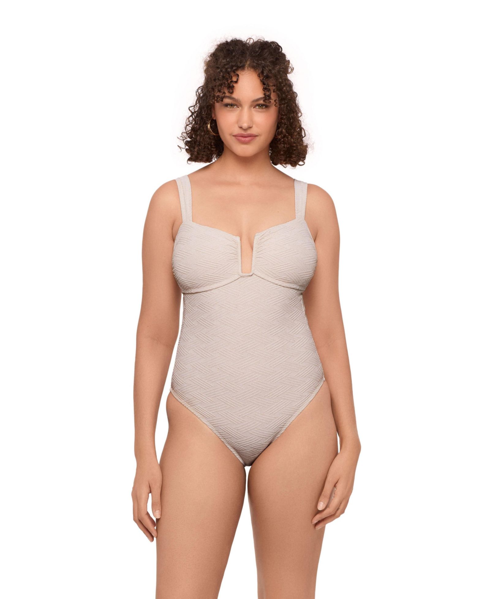 Женский слитный купальник S3 Apparel Smoothing and Sculpting Basket Weave Sweetheart U-Wire