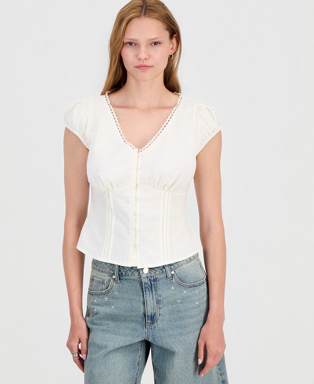 Женская блузка And Now This Femme Cap-Sleeve