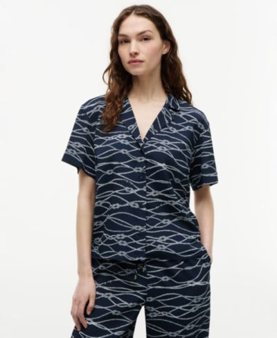 Женская рубашка Tommy Hilfiger с коротким рукавом