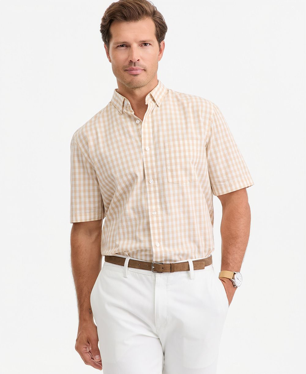 Club Room Men's Hemmy Plaid Poplin Short-Sleeve Shirt, Macy's Exclusive