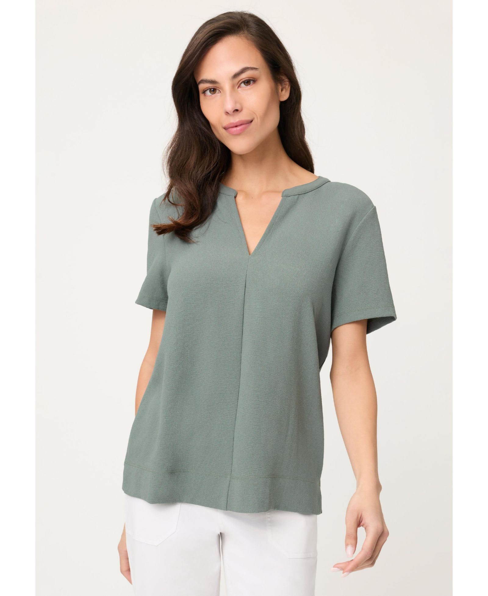 Olsen Women's Mixed Media Tunic T-Shirt