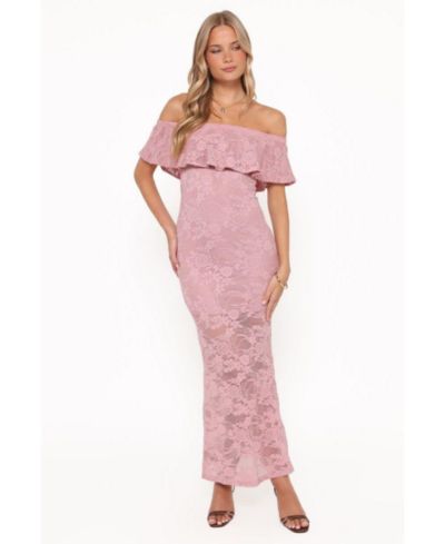 Petal and Pup Women's Mirelle Off Shoulder Lace Maxi Dress