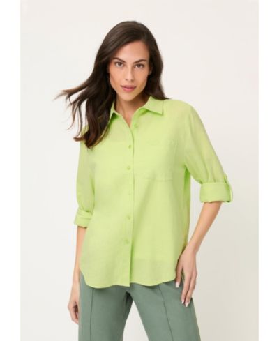 Olsen Women's Linen Blend Shirt