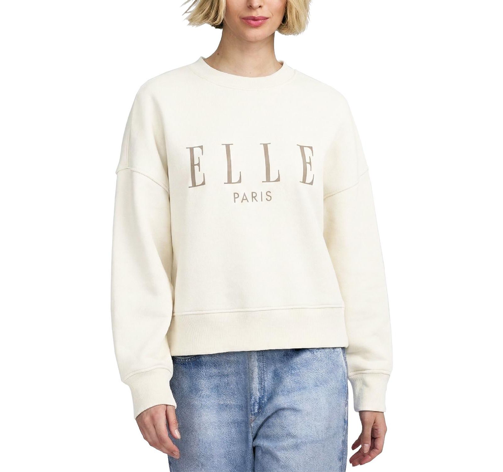 ELLE Collection Women's Embroidered ELLE Sweatshirt