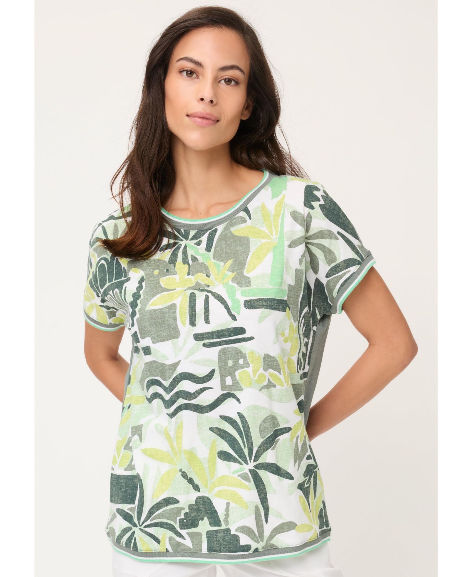 Olsen Women's Safari Print T-Shirt