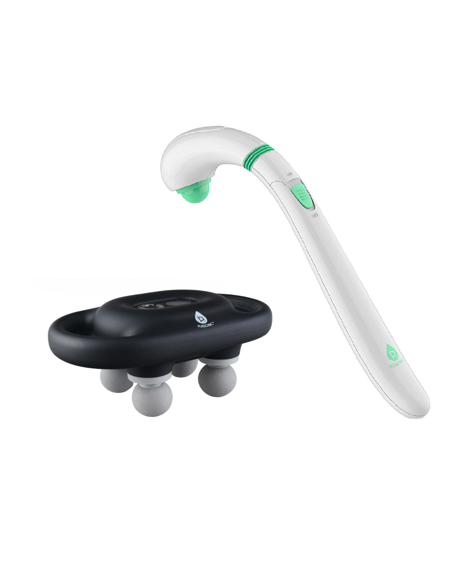 PURSONIC 9-Speed Massage Gun and Portable Handheld Massager Bundle