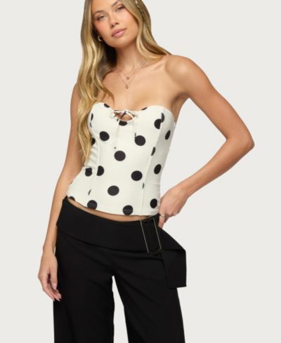 Edikted Women's Antonelle Polka Dot Corset