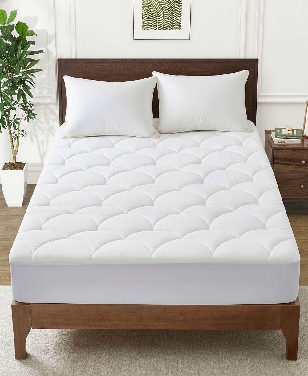 UNIKOME Cooling Waterproof Mattress Protector, Twin