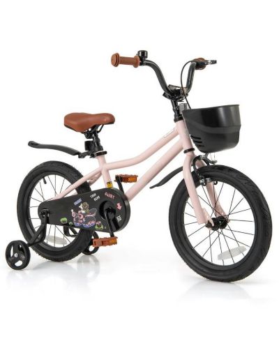 Hongge Kids Bike with Adjustable Handlebar and Training Wheels, Ages 3+