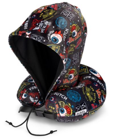 Подушка для путешествий Von Dutch Jax Hooded Memory Foam 11"