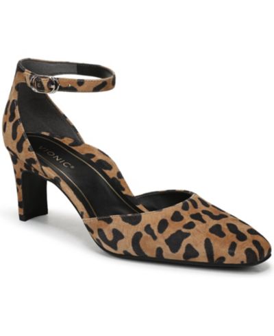 Tan leopard suede