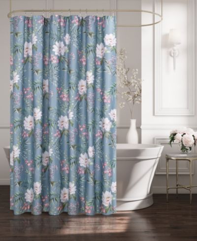 J. Queen Cottage Savannah Cotton Shower Curtain, 72" x 72"