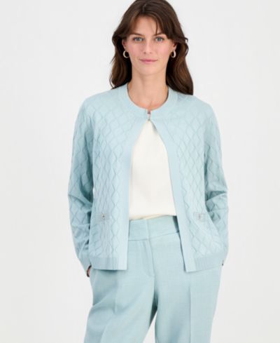 Женский кардиган Kasper Kiss-Front Diamond Stitch