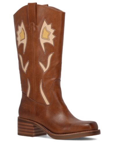 Frye and Co. Women's Miranda Flower Stacked Heel Boots