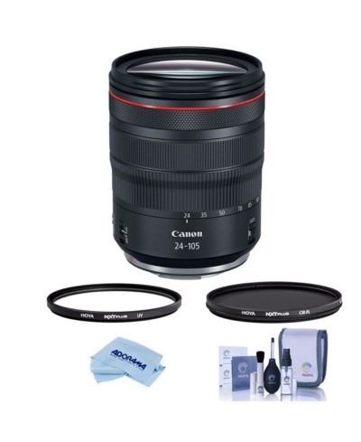 Объектив Canon RF 24-105mm f/4 L IS USM Zoom — комплект с фильтром Hoya NXT Plus 77mm 10-Layer HMC UV и поляризационным фильтром HOYA 77mm NXT