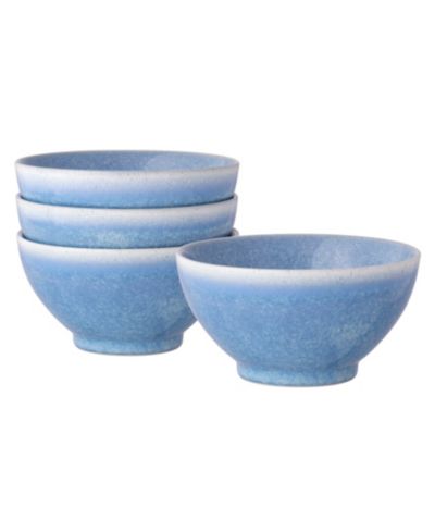 Noritake Colorwave Kiln Azure Rice Bowls, Set of 4