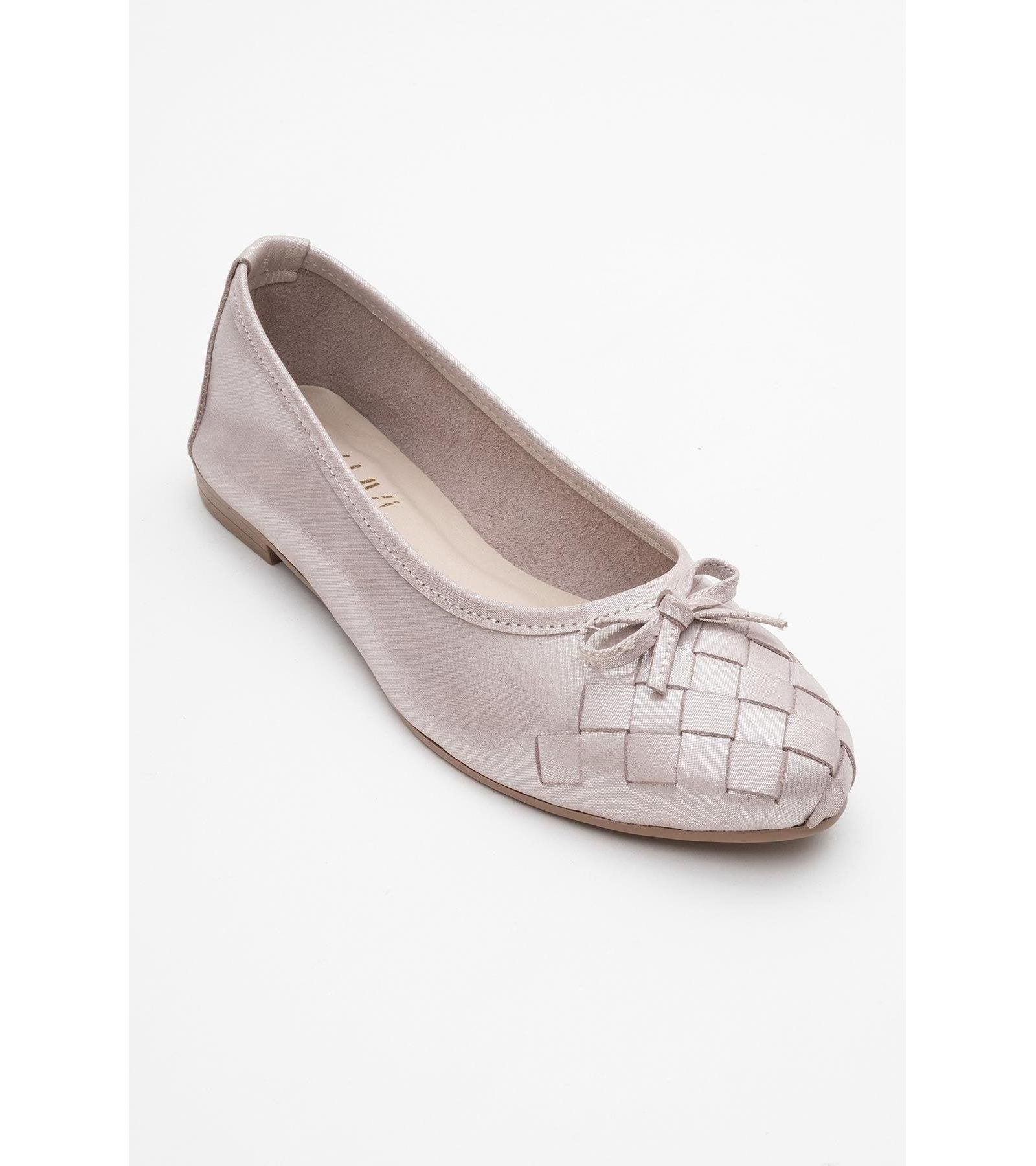 Forever & Always Shoes Women's Nopos Leather Cap Toe Ballet Flat