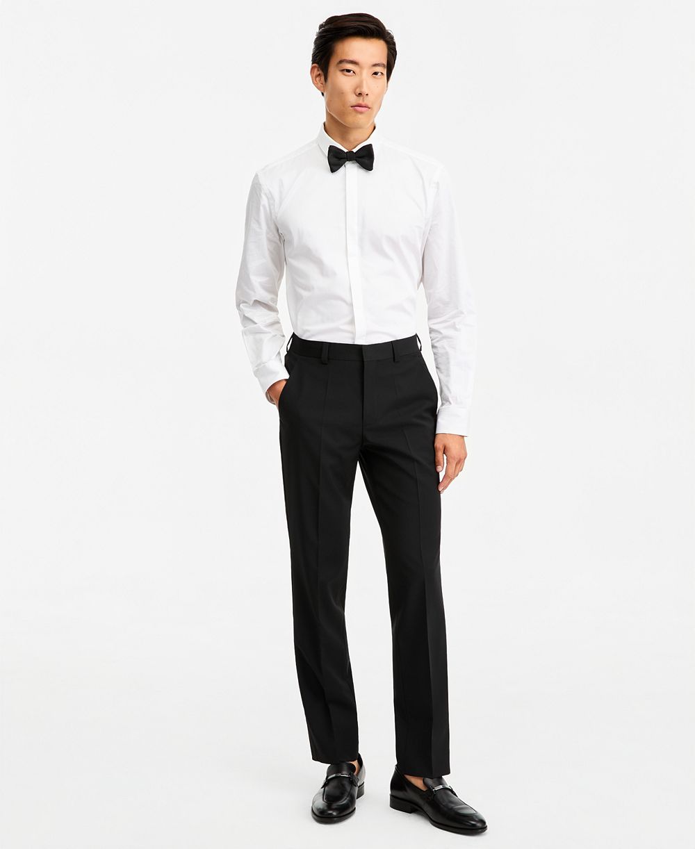 Men's Modern-Fit Wool Blend Super Flex Stretch Tuxedo Pants