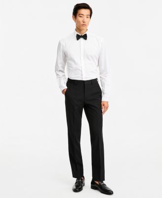 Мужские брюки HUGO by Hugo Boss Modern-Fit из смесовой шерсти Super Flex Stretch для смокинга