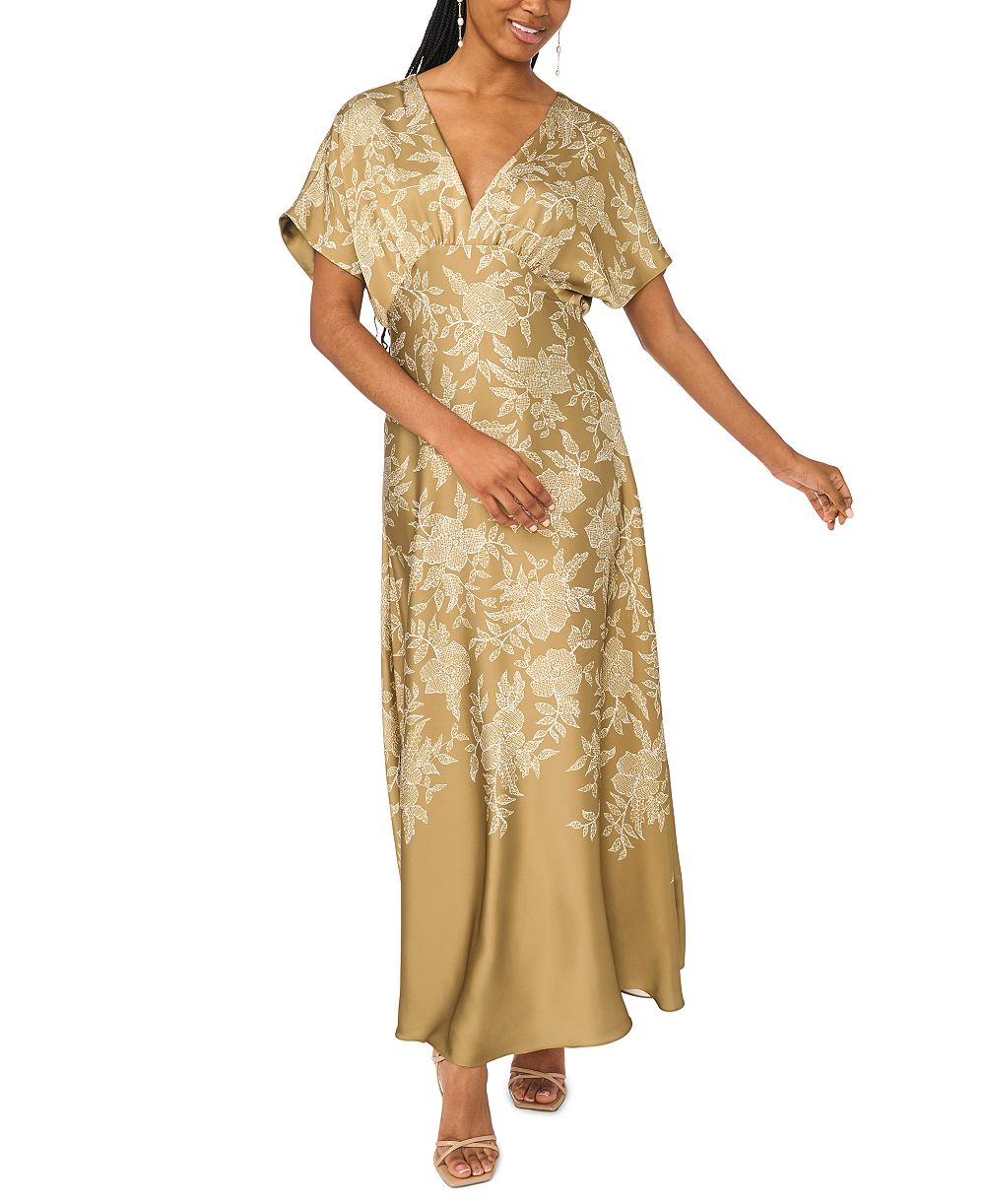 CeCe Женский Dolman-Sleeve V-Neck Maxi Dress