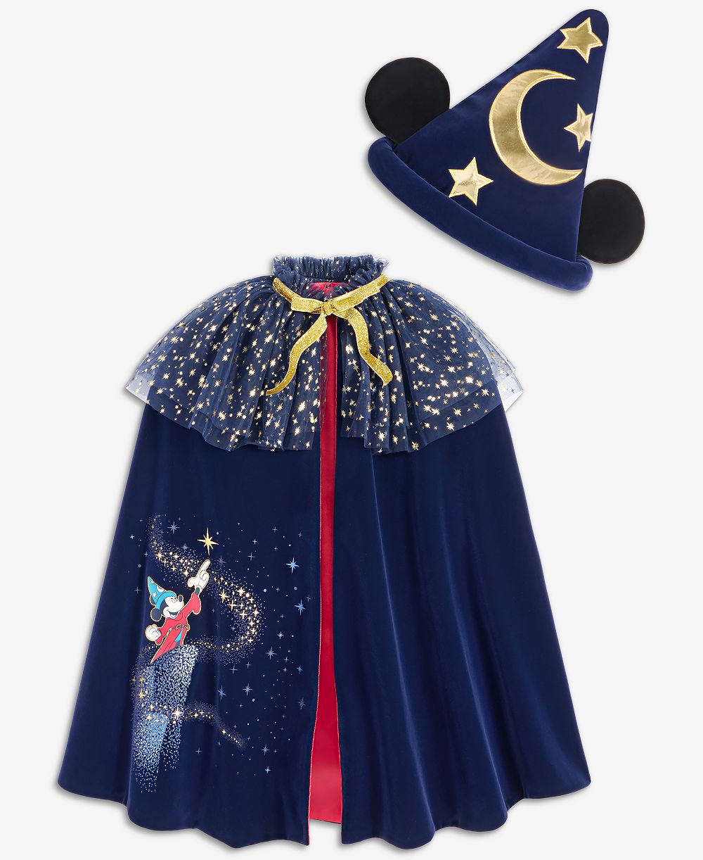 Disney костюм ученика чародея Микки Мауса, двусторонний плащ, 2 части