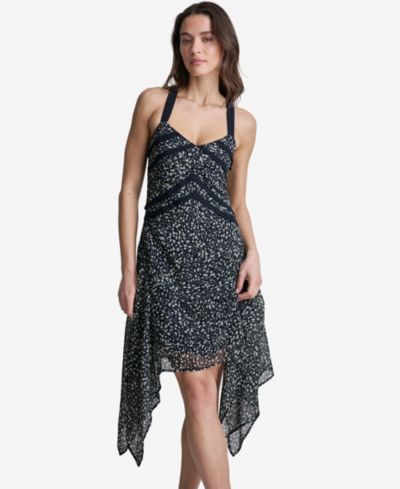 Женское платье BCBG Fit & Flare V-Neck с воланами