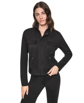 Женская куртка DKNY Soho Ponte Tech с молнией спереди