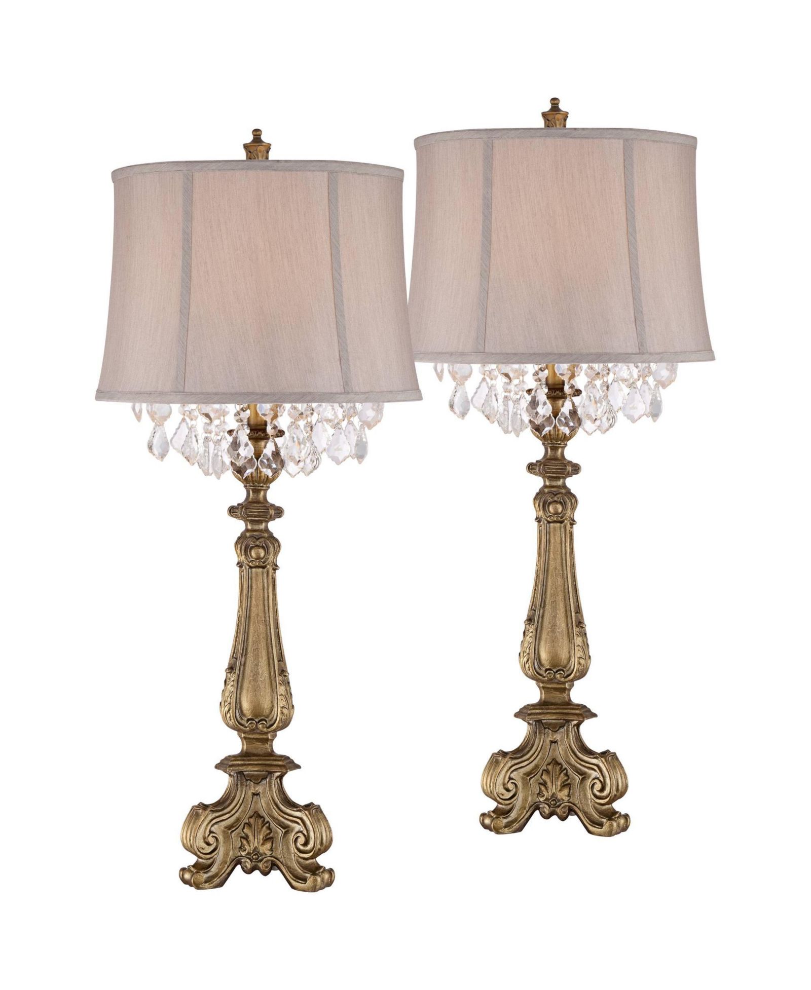 Barnes and Ivy Dubois 37.25" Tall Traditional Table Lamps, Set of 2
