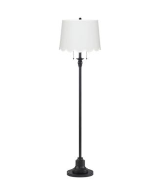 360 Lighting Dyna 58" High Scalloped Shade 2-Light Floor Lamp