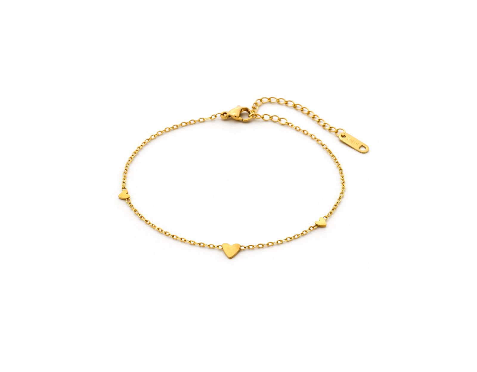 Браслет Rebl Jewelry Dainty Heart Station Stainless Steel