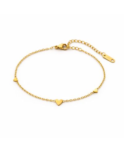 Браслет Rebl Jewelry Dainty Heart Station Stainless Steel