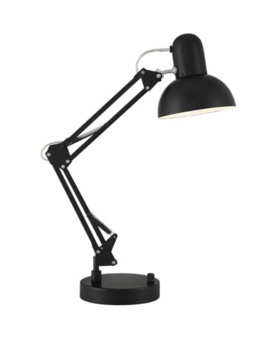 360 Lighting Wyatt 25" High Modern Desk Lamp USB Port Architect Adjustable Height  Metal Single Home Office Charging