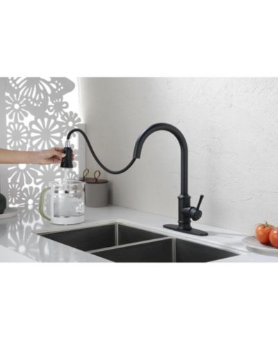 Кухонный смеситель BUSDAYS с выдвижной лейкой, из нержавеющей стали, 2-в-1
