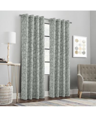 Habitat Valencia Light Filtering Provide Daytime Privacy Rich Woven Branch Leaf Design Grommet Curtain Panel