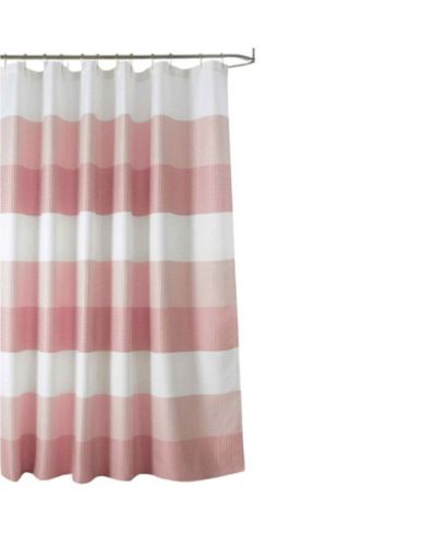 Штора для душа Olivia Gray Striped Waffle Jacquard