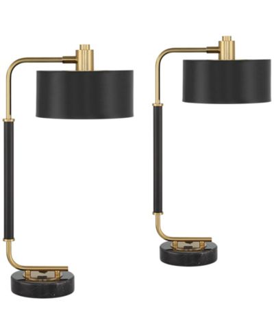 Набор из 2 настольных ламп Possini Euro Design Myles 24" с USB портами