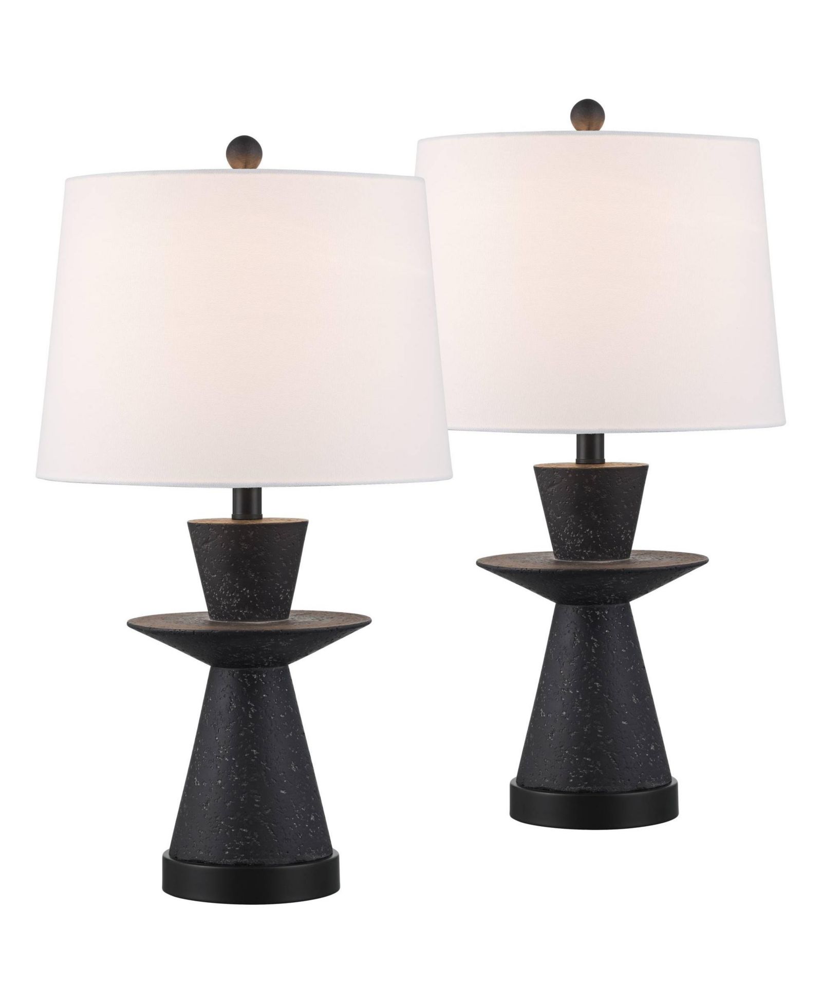 360 Lighting настольная лампа Fiona 24 1/2" Mid Century Modern Set of 2 USB Port Metal