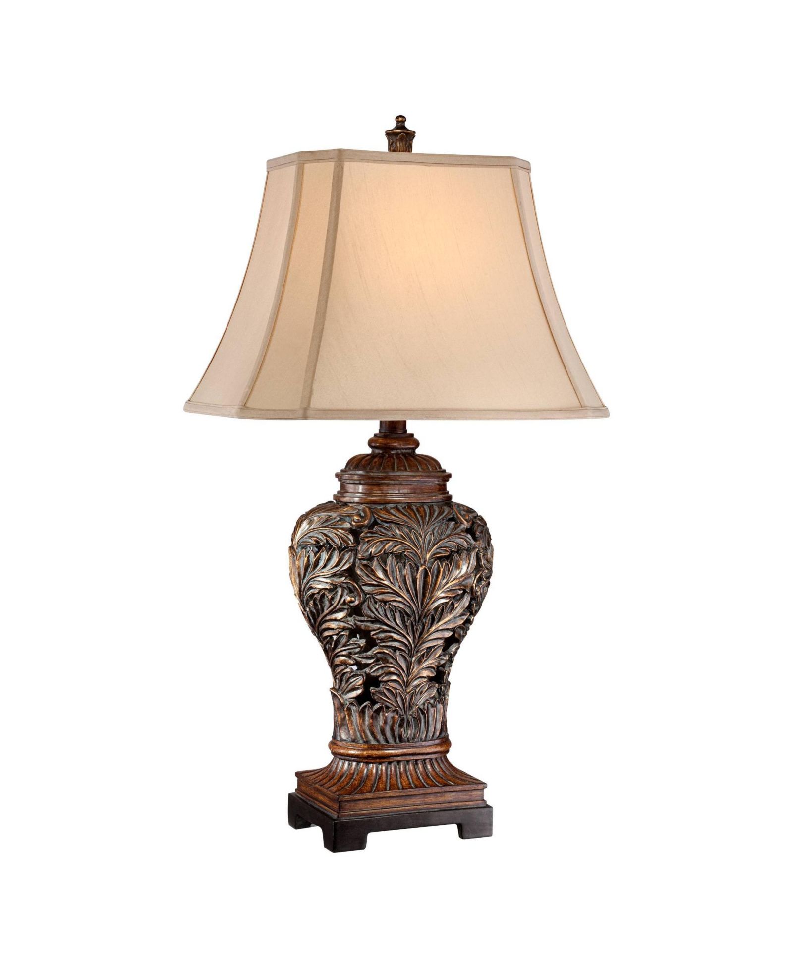 Настольная лампа Barnes and Ivy Leafwork 32.5" Tall с USB Dimmer