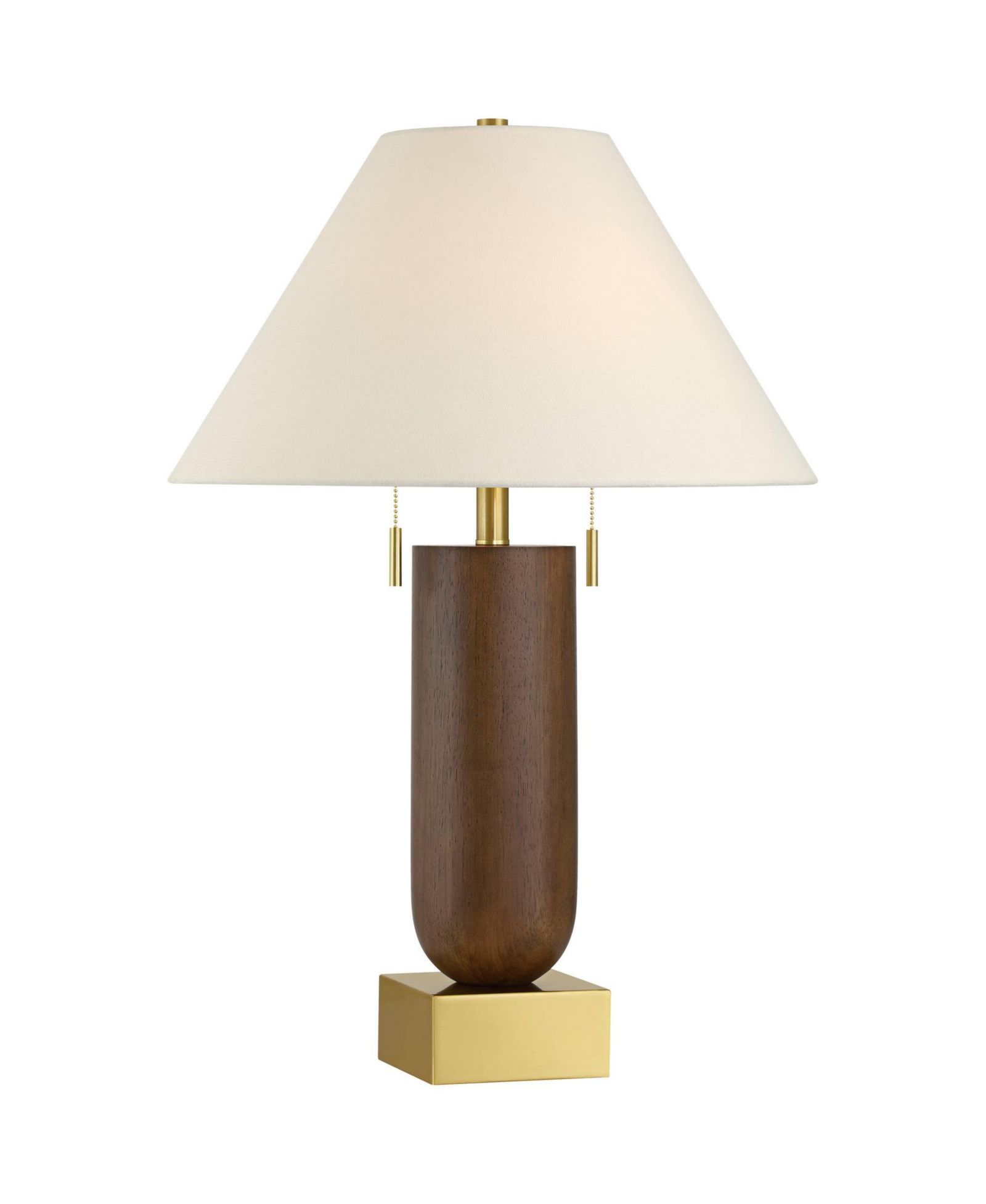 Possini Euro Design Madera 27 3/4" Tall Oval Modern Table Lamp USB Port AC Power Outlet  Brass Finish Wood Charging