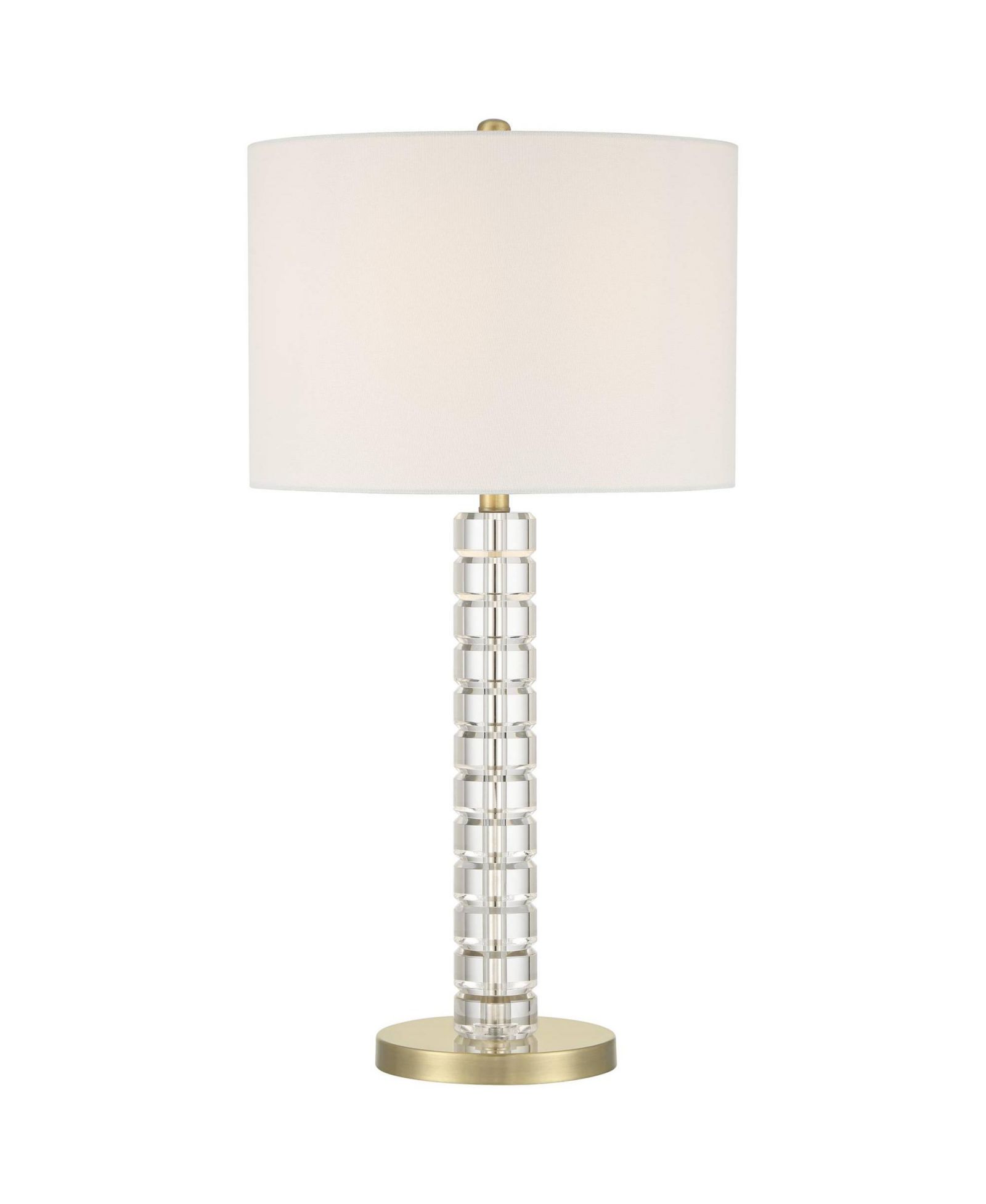 Настольная лампа Possini Euro Design Cecil, современная, 31" в высоту, прозрачный акрил и латунь
