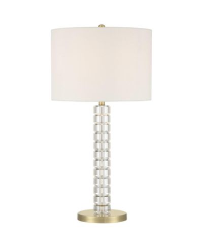 Настольная лампа Possini Euro Design Cecil, современная, 31" в высоту, прозрачный акрил и латунь