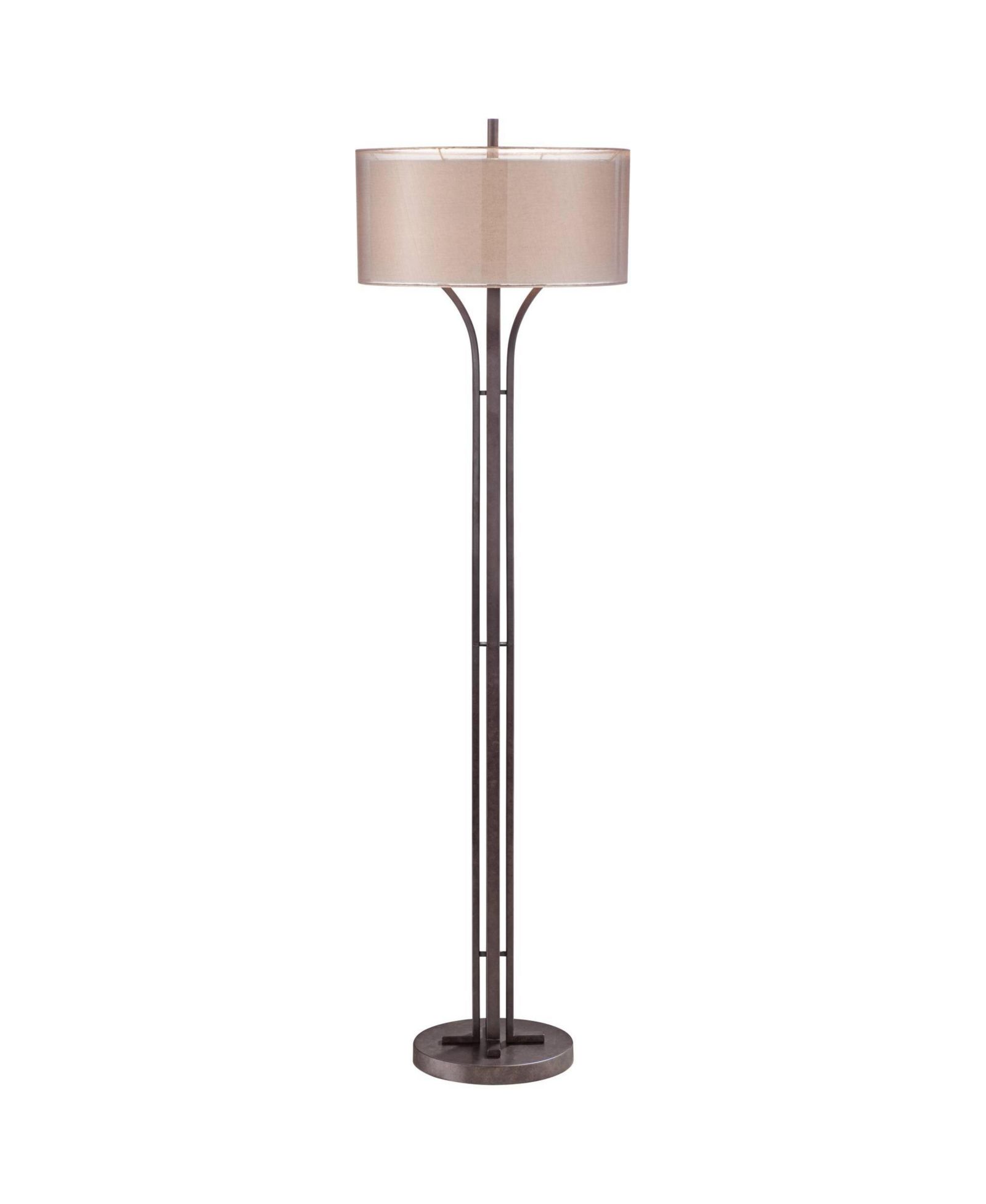 Franklin Iron Works Tristan Tall Industrial Rustic Floor Lamp with Smart Socket