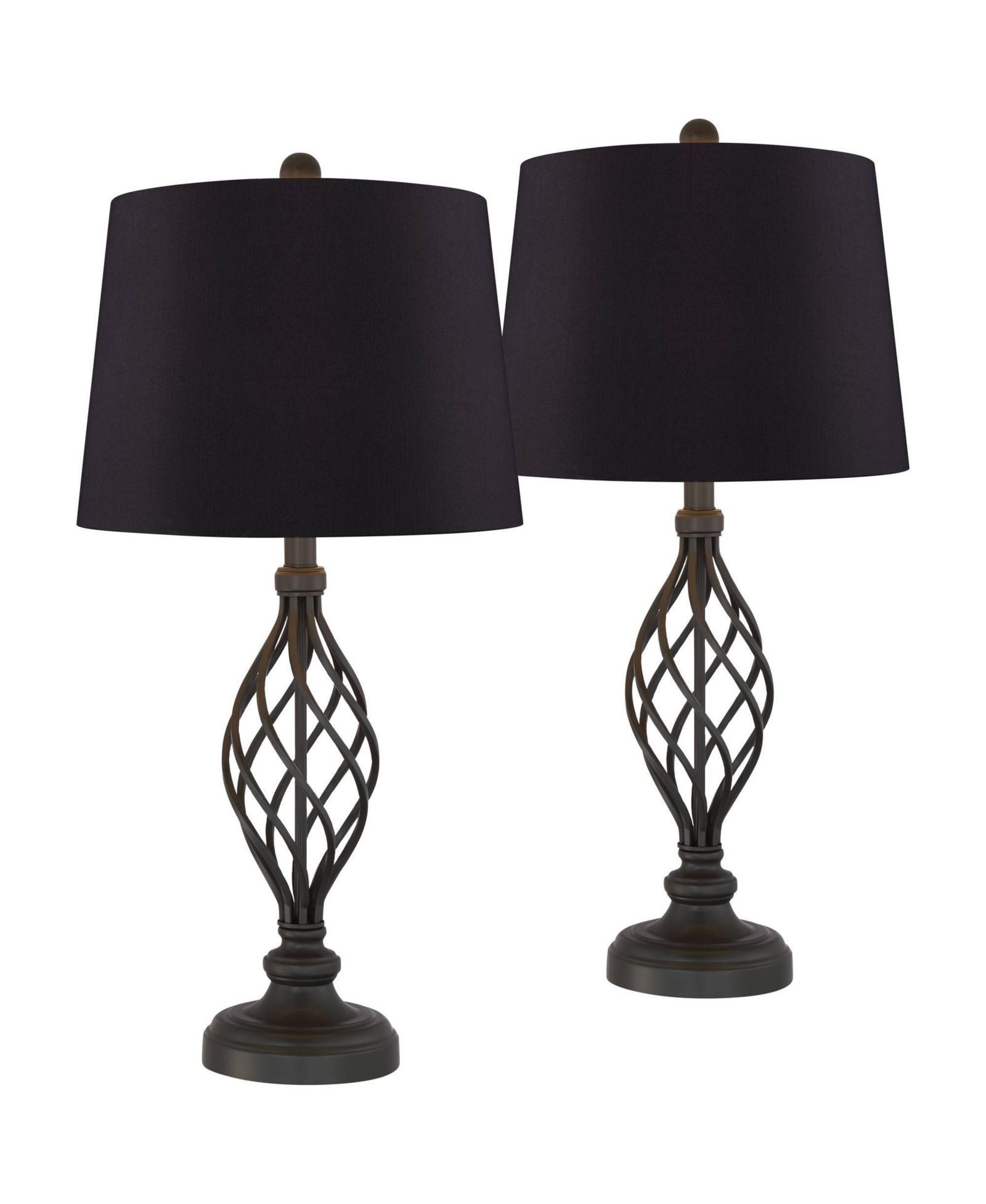 Franklin Iron Works Annie Modern Industrial настольная лампа 28" Tall, комплект из 2 шт