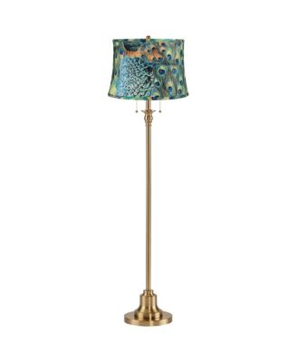 360 Lighting Напольный торшер Dyna 58" Antique Brass and Peacock