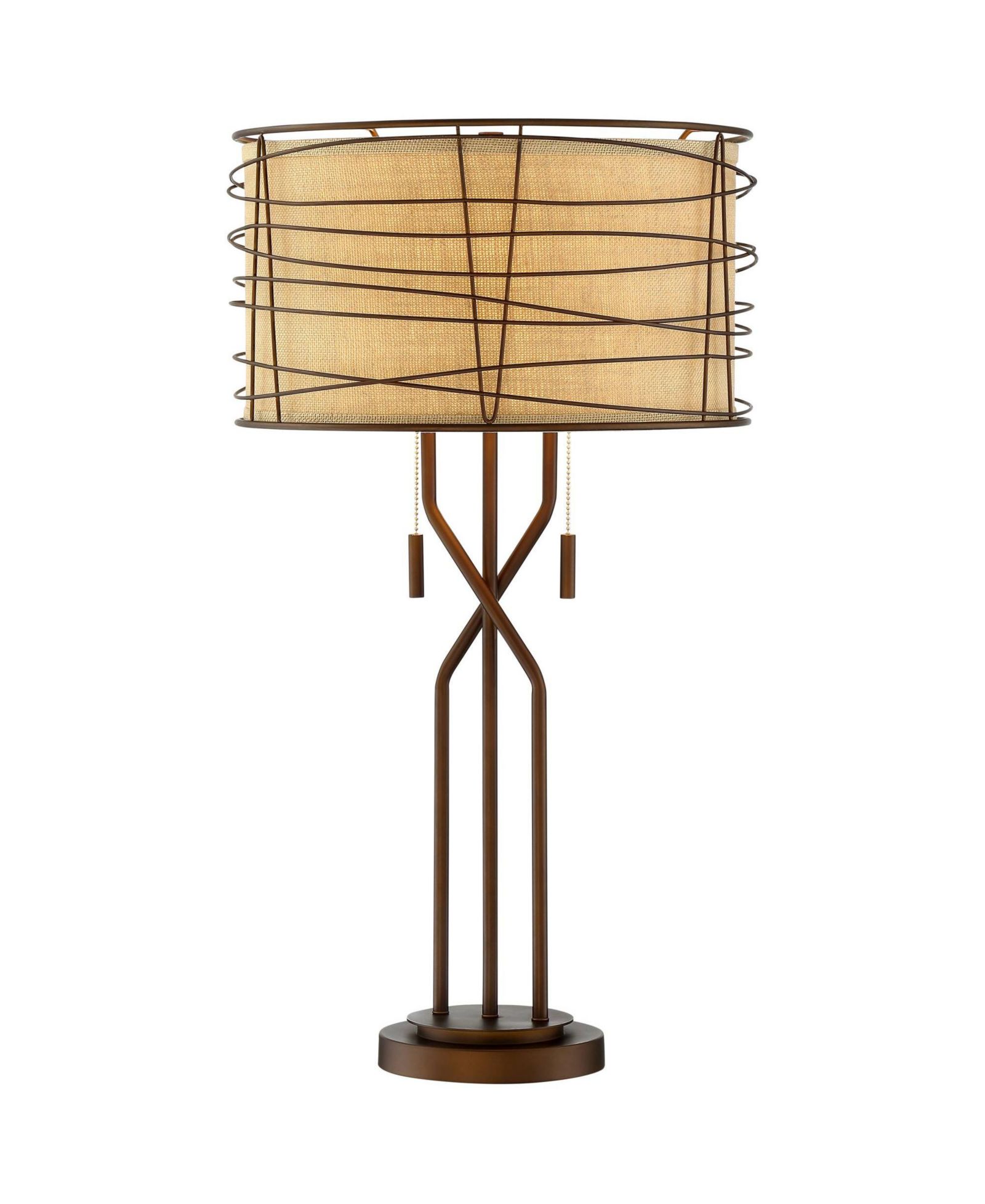 Franklin Iron Works Marlowe 28.75" Tall Industrial Table Lamp with USB Charging Port and Double Shade
